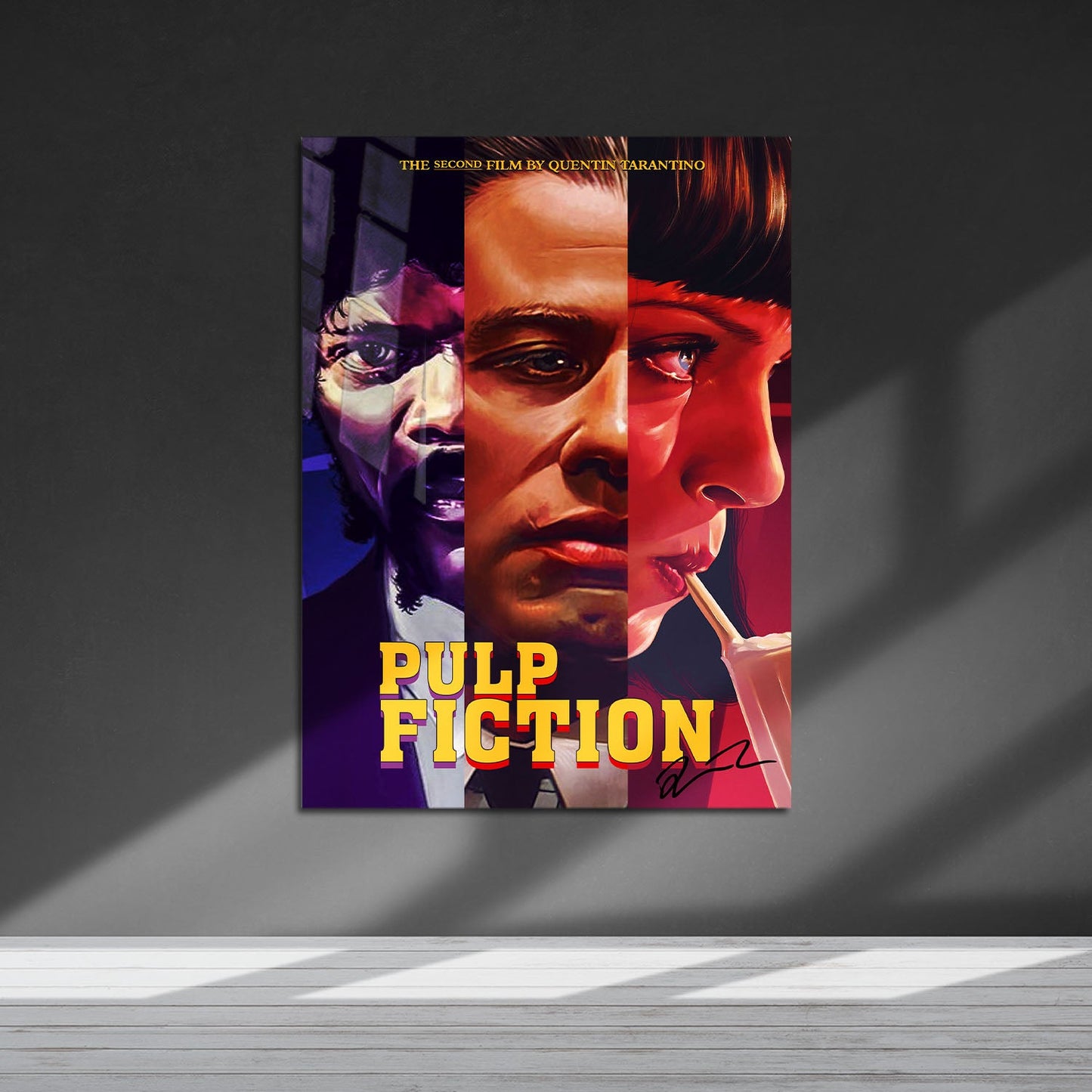 Flex Designs Metal Poster Pulp Fiction Key Art 5 x 7" Home Goods - Movie 1994 Movie Metal Poster