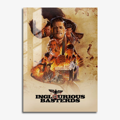 Flex Designs Metal Poster Inglourious Basterds 11 x 17" Home Goods - Movie 2009 Movie Metal Poster
