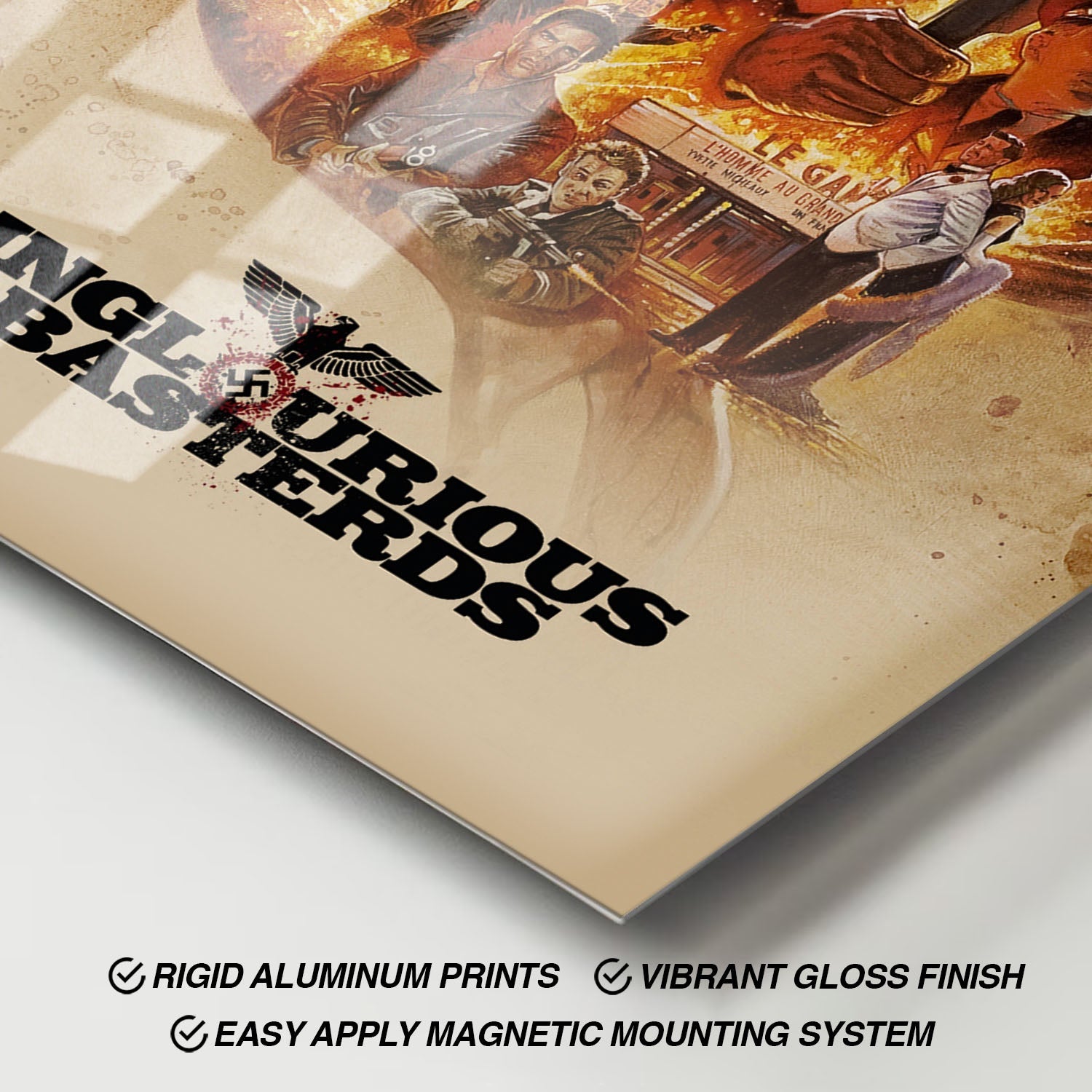 Flex Designs Metal Poster Inglourious Basterds 11 x 17" Home Goods - Movie 2009 Movie Metal Poster