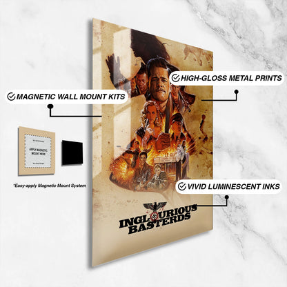 Flex Designs Metal Poster Inglourious Basterds 16 x 24" Home Goods - Movie 2009 Movie Metal Poster