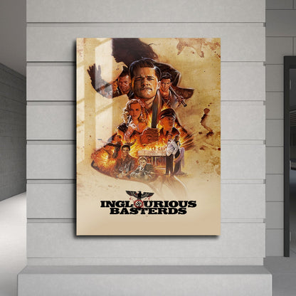 Flex Designs Metal Poster Inglourious Basterds 24 x 36" Home Goods - Movie 2009 Movie Metal Poster