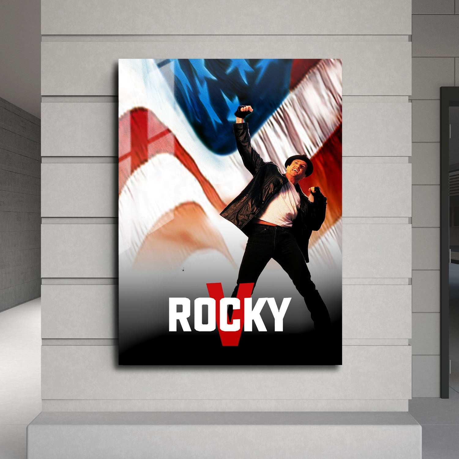 Flex Designs Metal Poster Rocky V Classic 24 x 36" Home Goods - Movie 1990 Movie Metal Poster