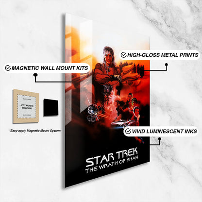 Flex Designs Metal Poster Star Trek II The Wrath of Khan Classic 16 x 24" Home Goods - Movie 1982 Movie Metal Poster