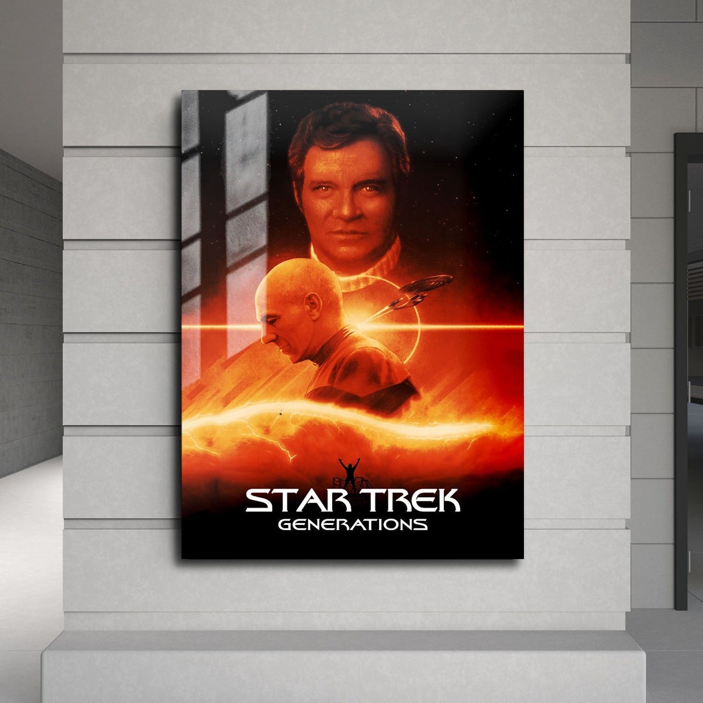 Flex Designs Metal Poster Star Trek Generations Classic 24 x 36" Home Goods - Movie 1994 Movie Metal Poster