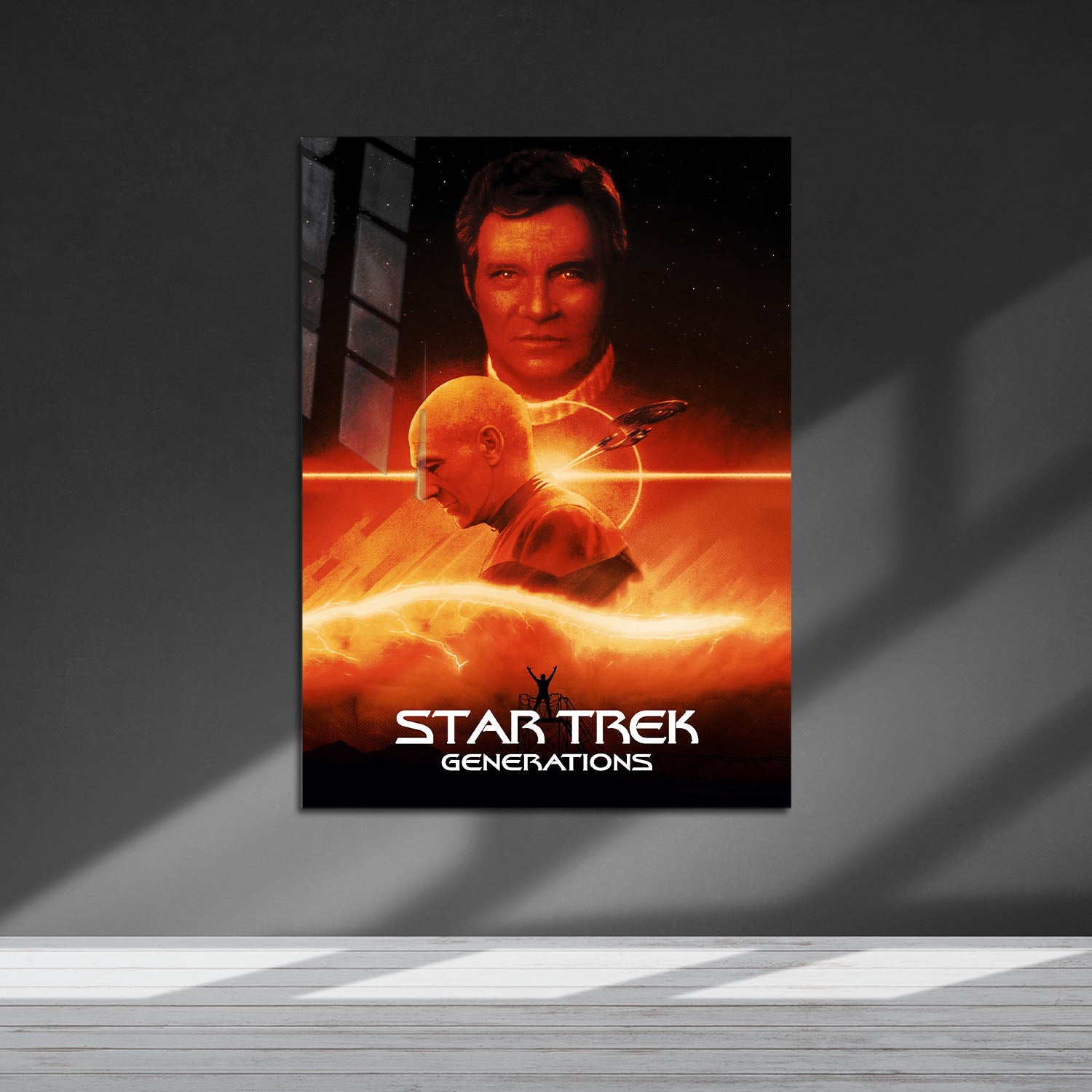 Flex Designs Metal Poster Star Trek Generations Classic 5 x 7" Home Goods - Movie 1994 Movie Metal Poster