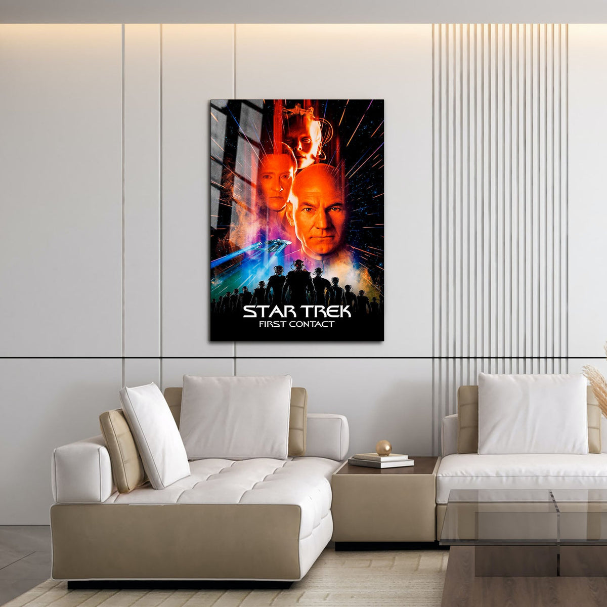 Flex Designs Metal Poster Star Trek First Contact Classic 16 x 24" Home Goods - Movie 1996 Movie Metal Poster