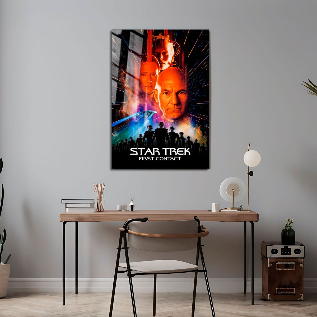 Flex Designs Metal Poster Star Trek First Contact Classic 24 x 36" Home Goods - Movie 1996 Movie Metal Poster