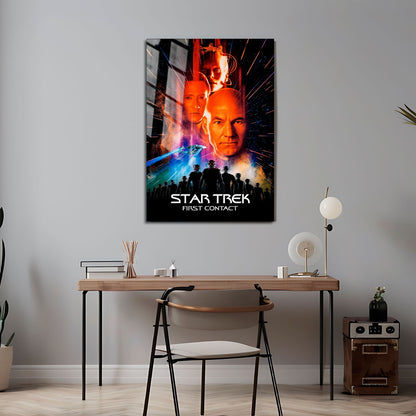 Flex Designs Metal Poster Star Trek First Contact Classic 24 x 36" Home Goods - Movie 1996 Movie Metal Poster