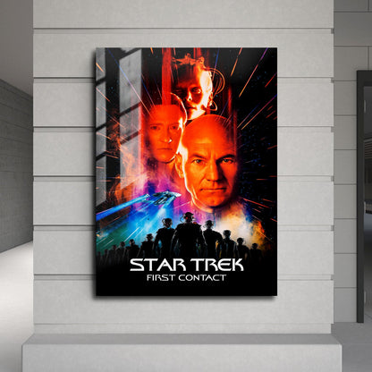 Flex Designs Metal Poster Star Trek First Contact Classic 24 x 36" Home Goods - Movie 1996 Movie Metal Poster