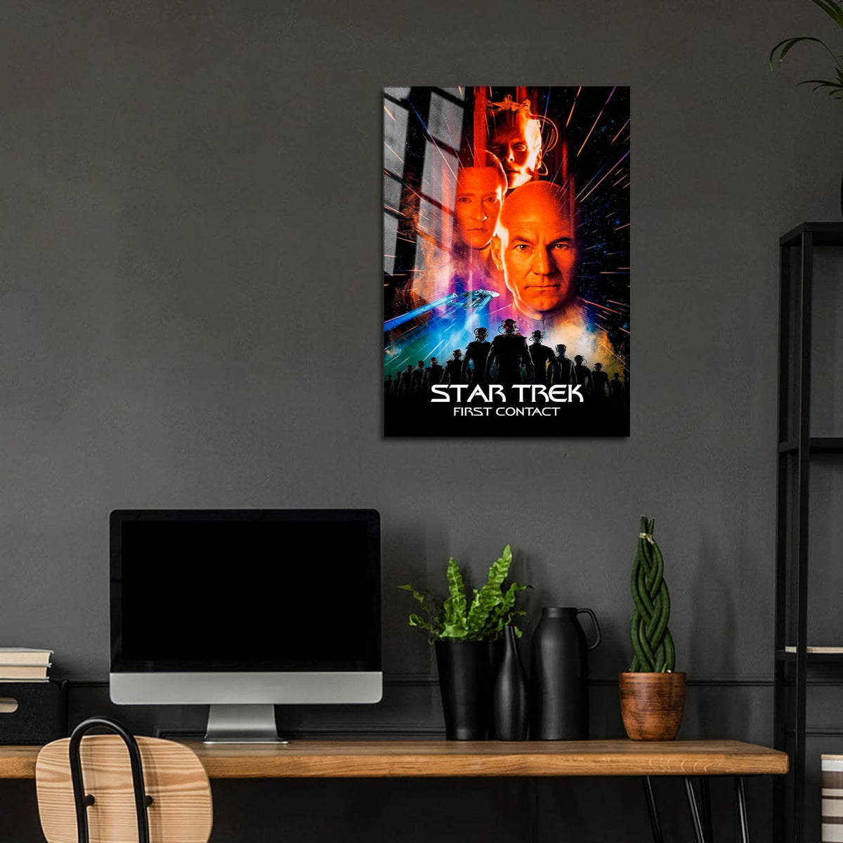 Flex Designs Metal Poster Star Trek First Contact Classic 5 x 7" Home Goods - Movie 1996 Movie Metal Poster
