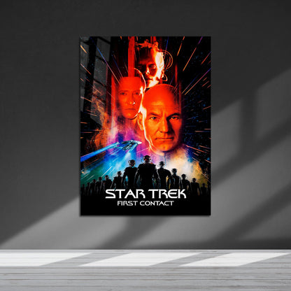 Flex Designs Metal Poster Star Trek First Contact Classic 5 x 7" Home Goods - Movie 1996 Movie Metal Poster