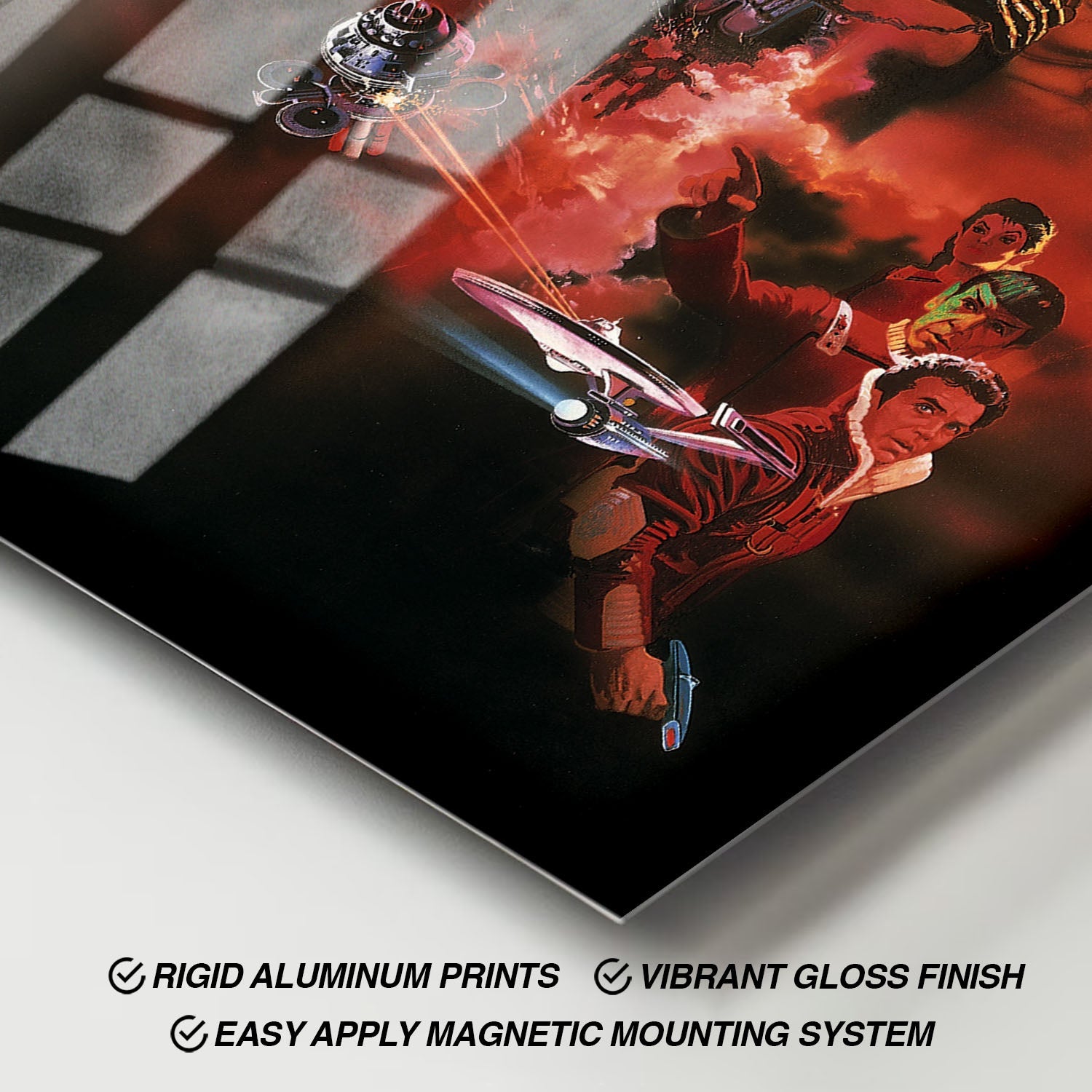 Flex Designs Metal Poster Star Trek II The Wrath of Khan Textless 11 x 17" Home Goods - Movie 1982 Movie Metal Poster