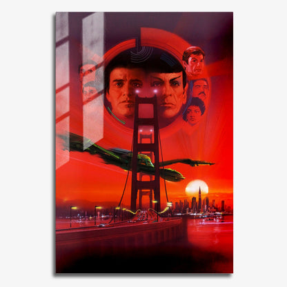 Flex Designs Metal Poster Star Trek IV The Voyage Home Textless 11 x 17" Home Goods - Movie 1986 Movie Metal Poster
