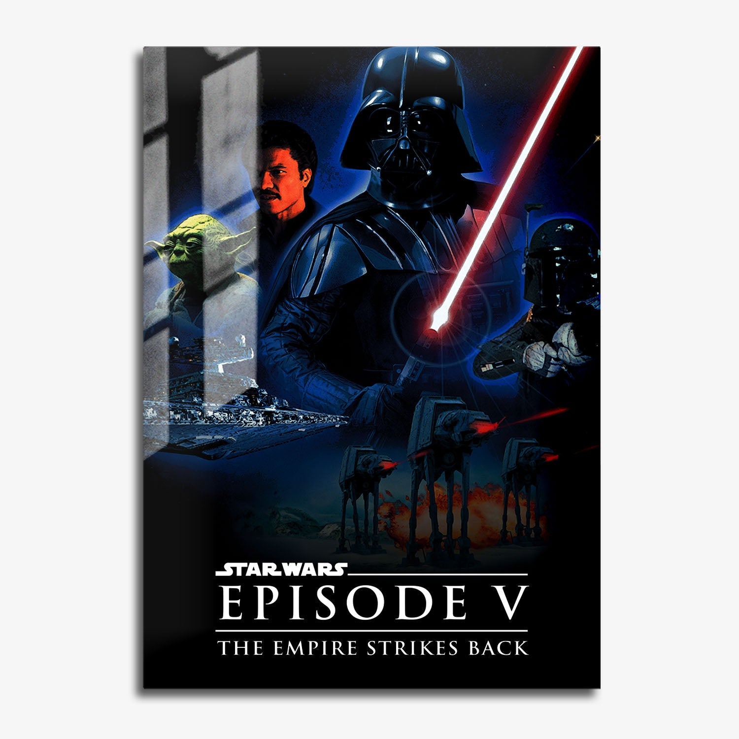 Flex Designs Metal Poster Star Wars Episode V - The Empire Strikes Back 11 x 17" Home Goods - Movie 1980 Movie Metal Poster