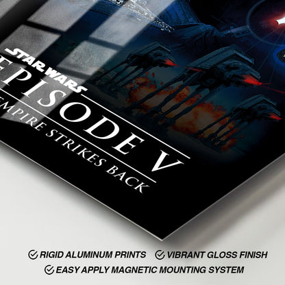 Flex Designs Metal Poster Star Wars Episode V - The Empire Strikes Back 11 x 17" Home Goods - Movie 1980 Movie Metal Poster
