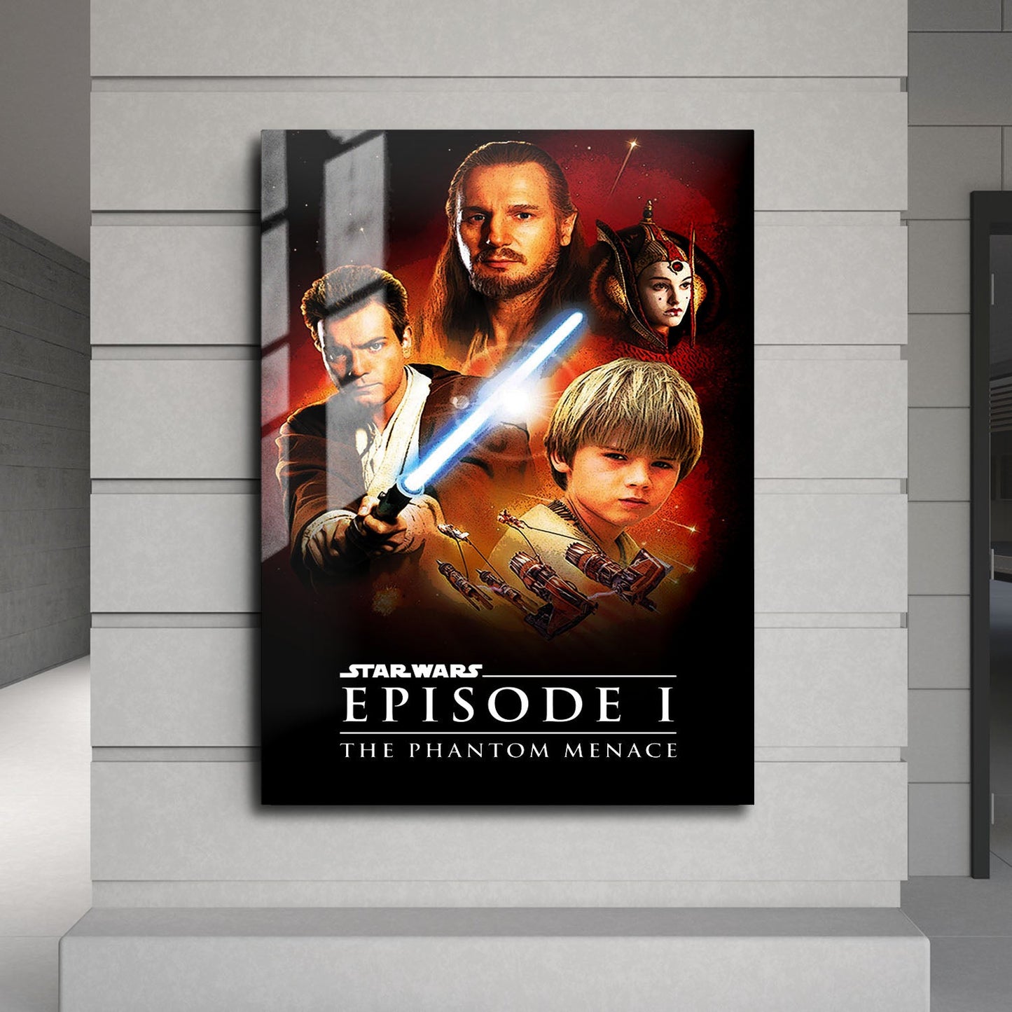 Flex Designs Metal Poster Star Wars Episode I - The Phantom Menace 24 x 36" Home Goods - Movie 1999 Movie Metal Poster
