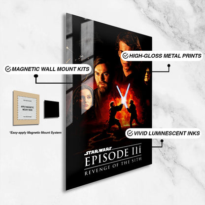 Flex Designs Metal Poster Star Wars Episode III - Revenge of the Sith 16 x 24" Home Goods - Movie 2005 Movie Metal Poster