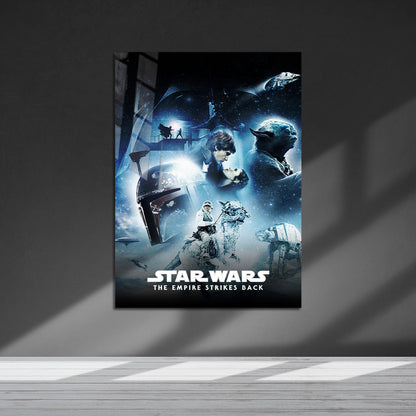 Flex Designs Metal Poster Star Wars Episode V - The Empire Strikes Back Classic 5 x 7" Home Goods - Movie 1980 Movie Metal Poster