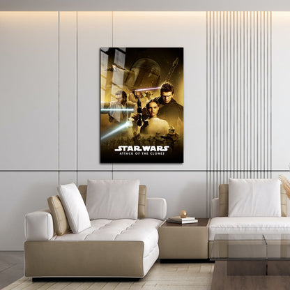Flex Designs Metal Poster Star Wars Episode II - Attack of the Clones Classic 16 x 24" Home Goods - Movie 2002 Movie Metal Poster
