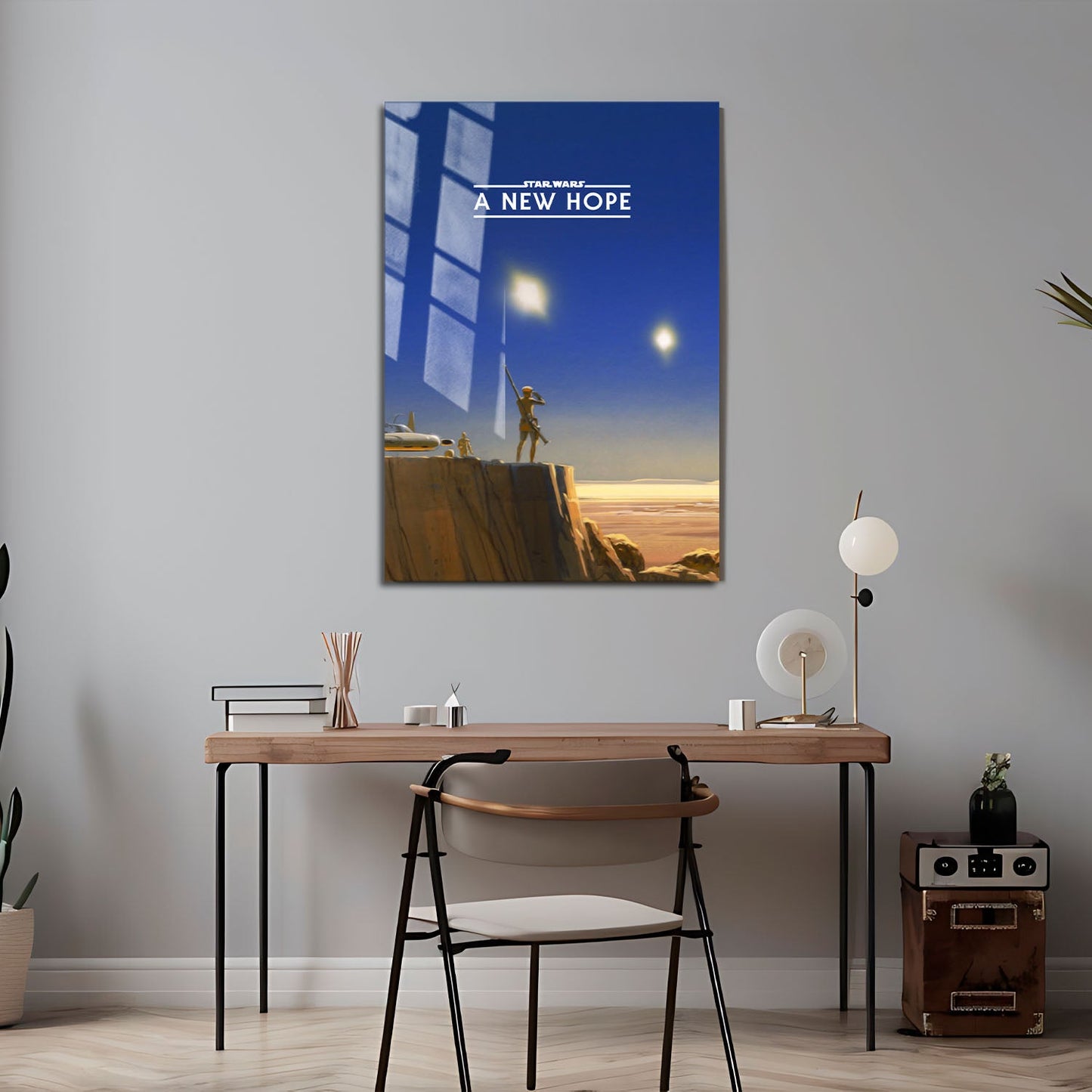 Flex Designs Metal Poster Star Wars Episode IV - A New Hope Minimalist 24 x 36" Home Goods - Movie 1977 Movie Metal Poster