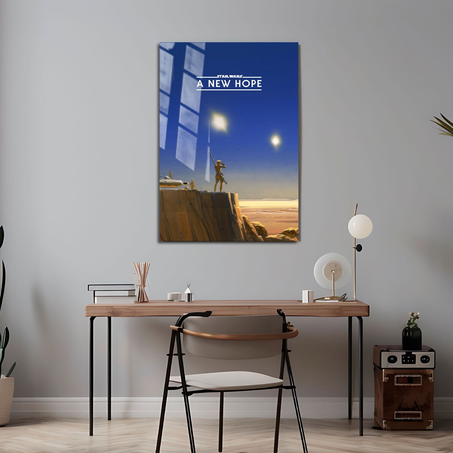 Flex Designs Metal Poster Star Wars Episode IV - A New Hope Minimalist 24 x 36" Home Goods - Movie 1977 Movie Metal Poster