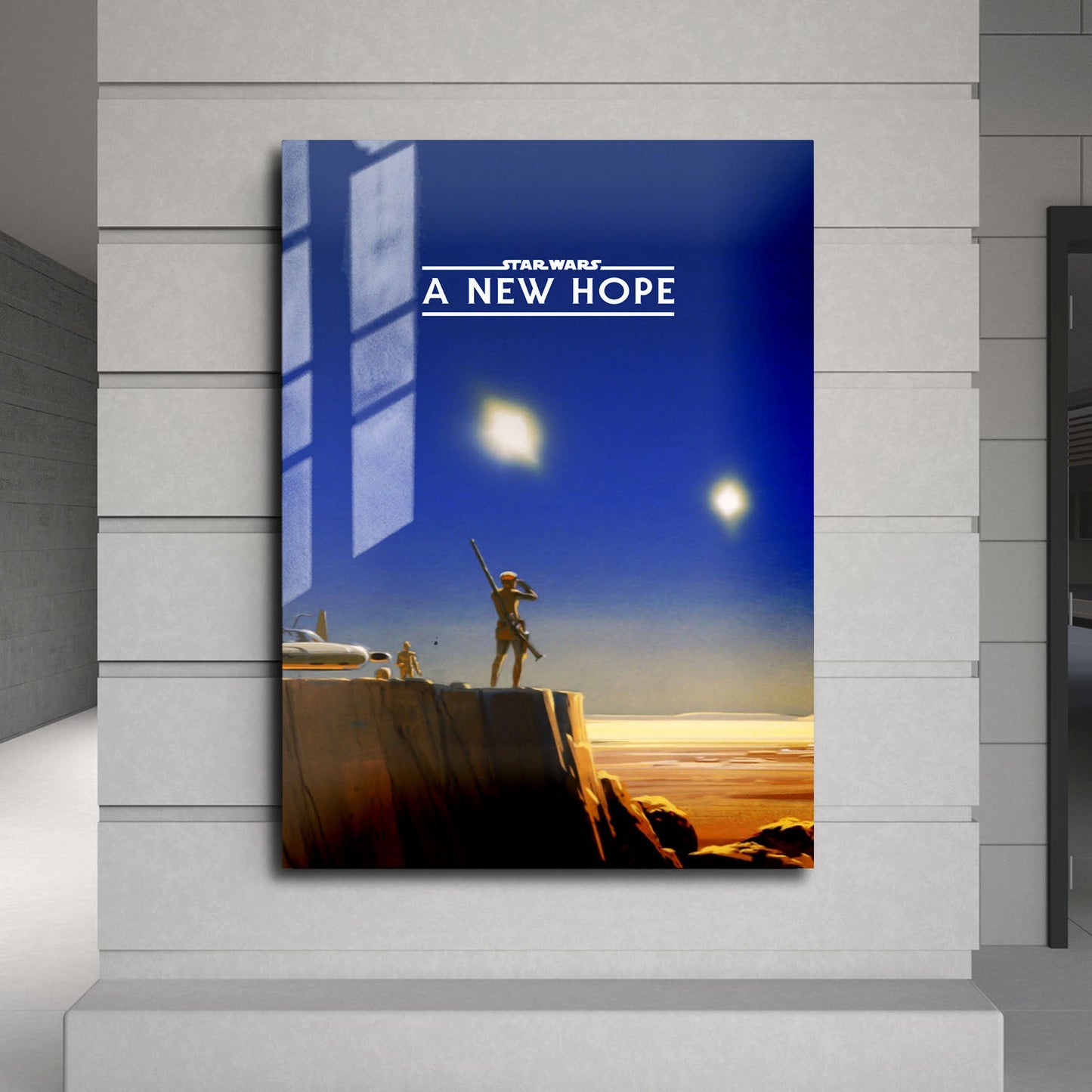 Flex Designs Metal Poster Star Wars Episode IV - A New Hope Minimalist 24 x 36" Home Goods - Movie 1977 Movie Metal Poster