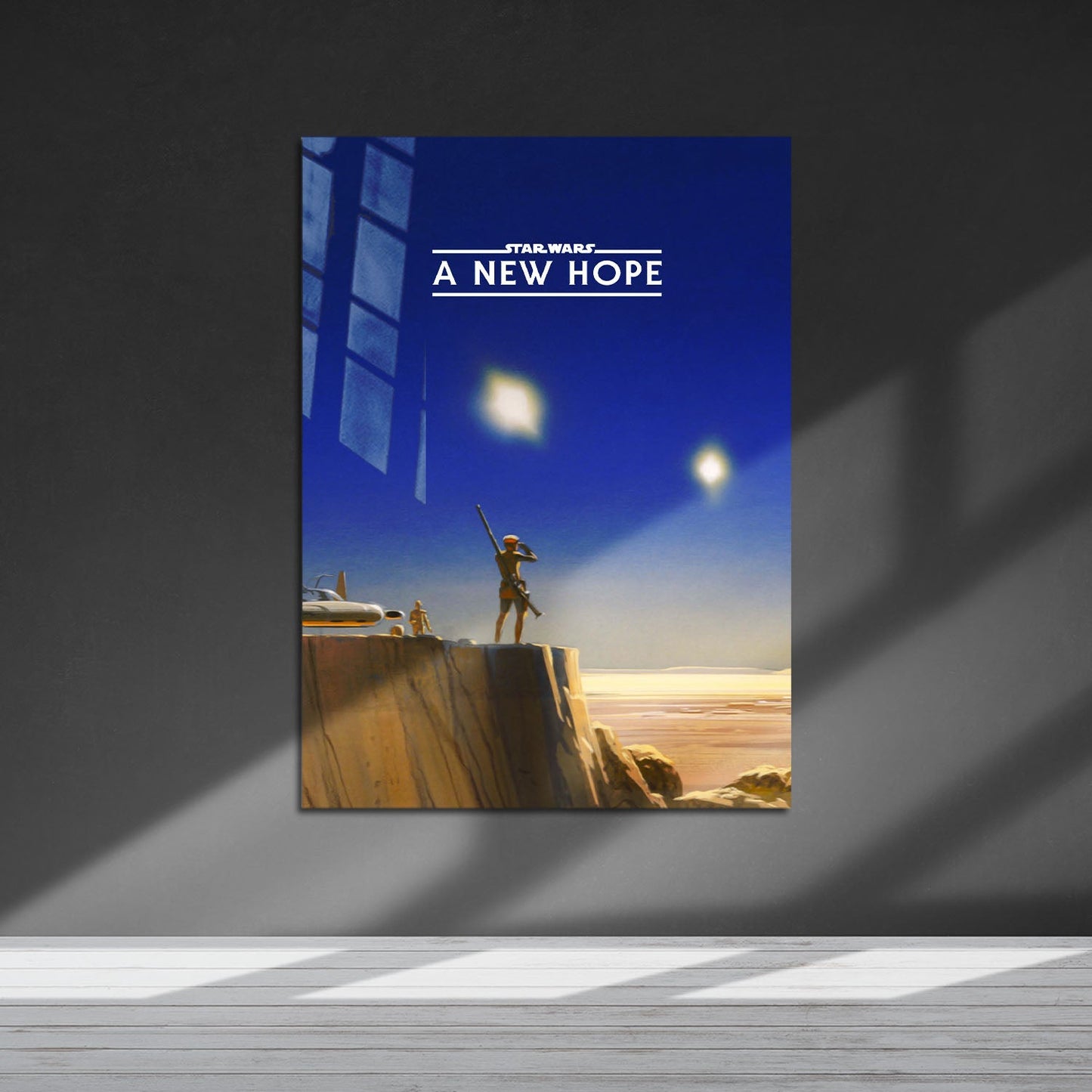 Flex Designs Metal Poster Star Wars Episode IV - A New Hope Minimalist 5 x 7" Home Goods - Movie 1977 Movie Metal Poster