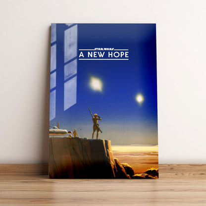 Star Wars Episode IV - A New Hope Minimalist Movie Metal Poster