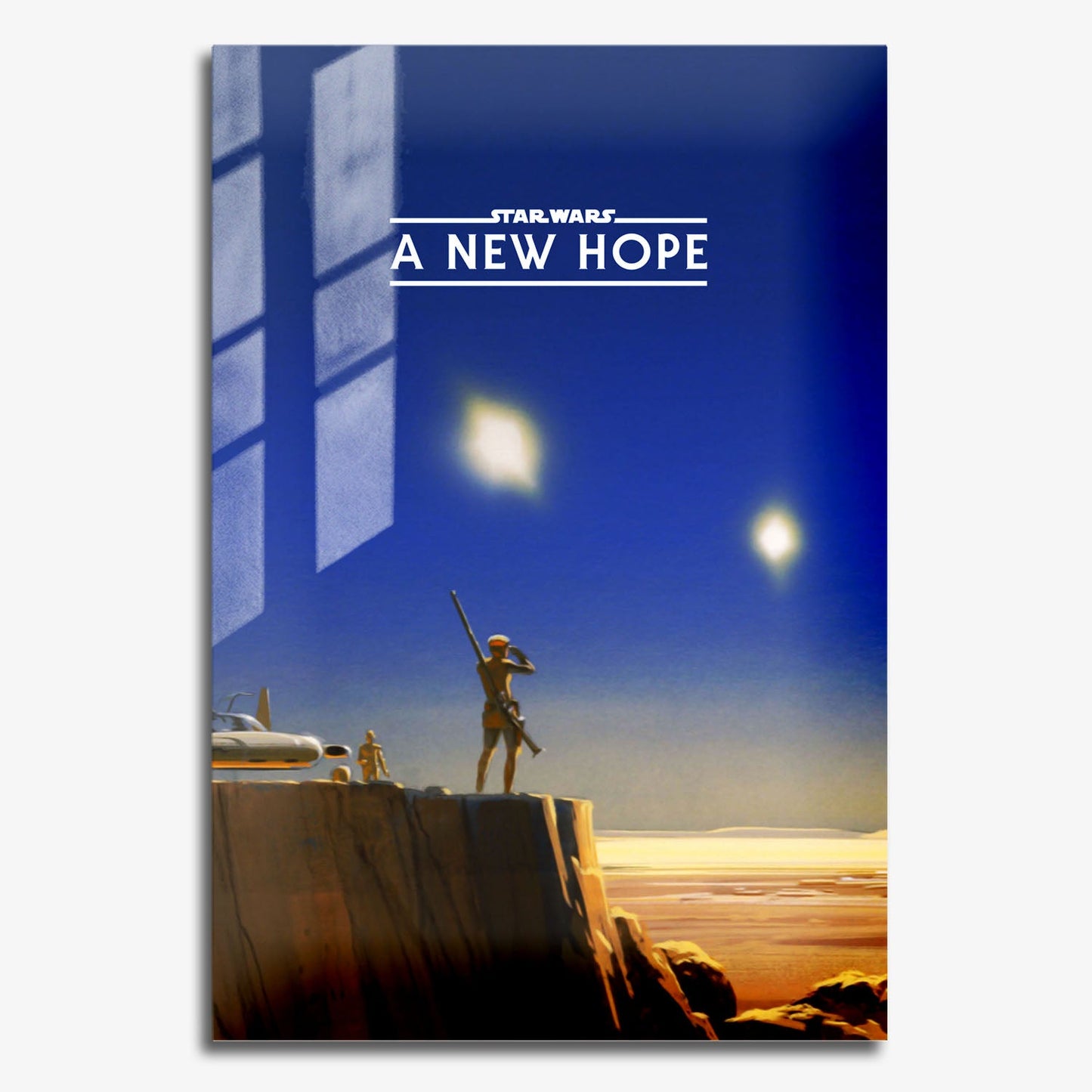 Flex Designs Metal Poster Star Wars Episode IV - A New Hope Minimalist 11 x 17" Home Goods - Movie 1977 Movie Metal Poster
