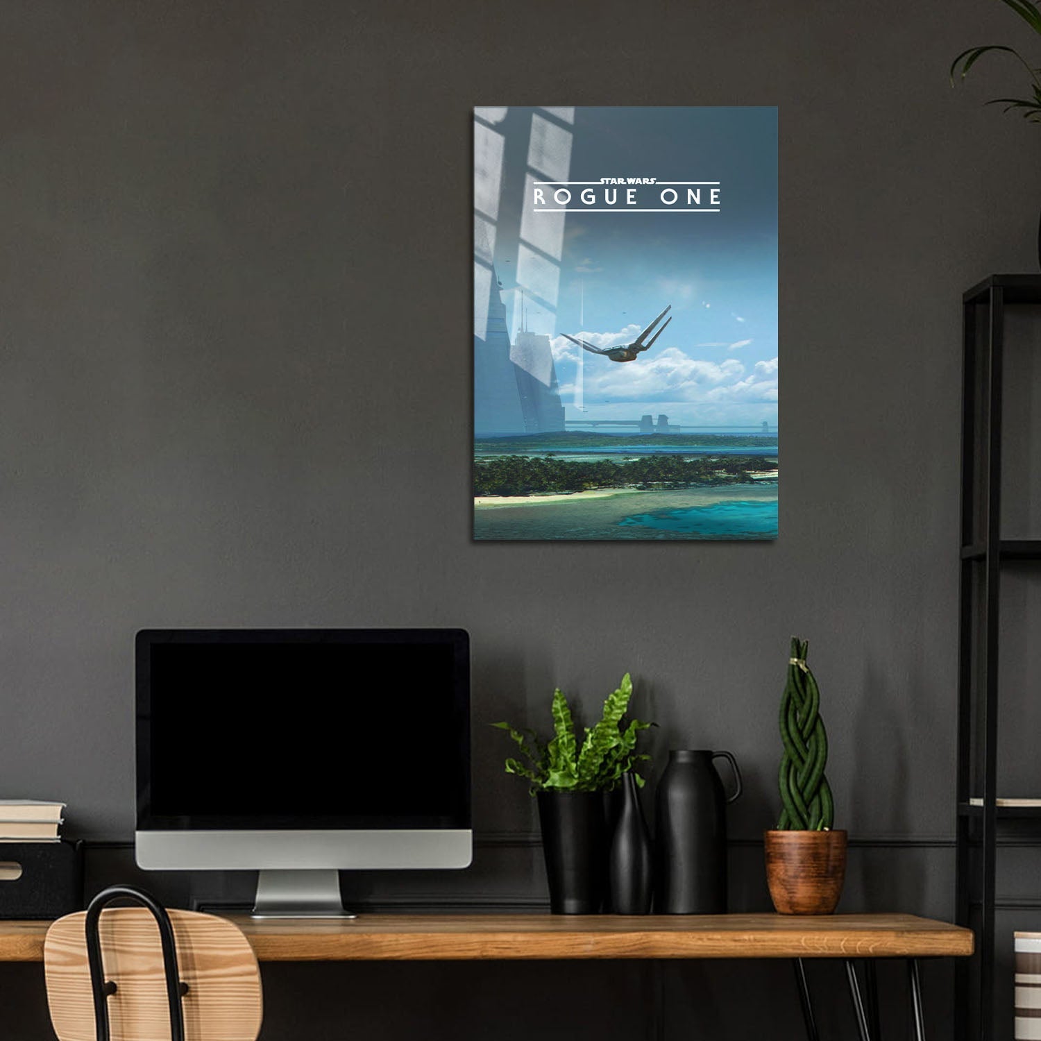 Flex Designs Metal Poster Rogue One A Star Wars Story Minimalist 5 x 7" Home Goods - Movie 2016 Movie Metal Poster