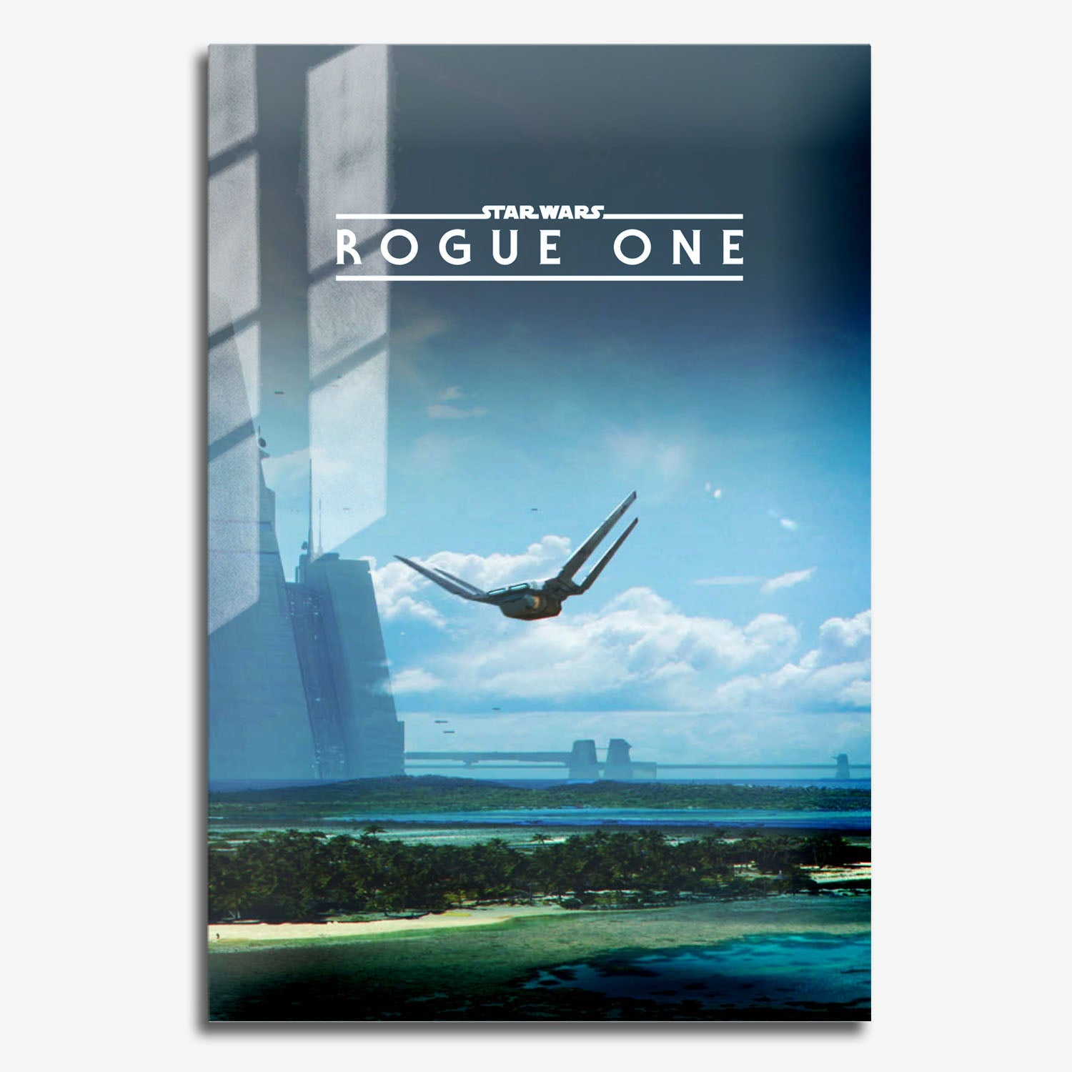 Flex Designs Metal Poster Rogue One A Star Wars Story Minimalist 11 x 17" Home Goods - Movie 2016 Movie Metal Poster