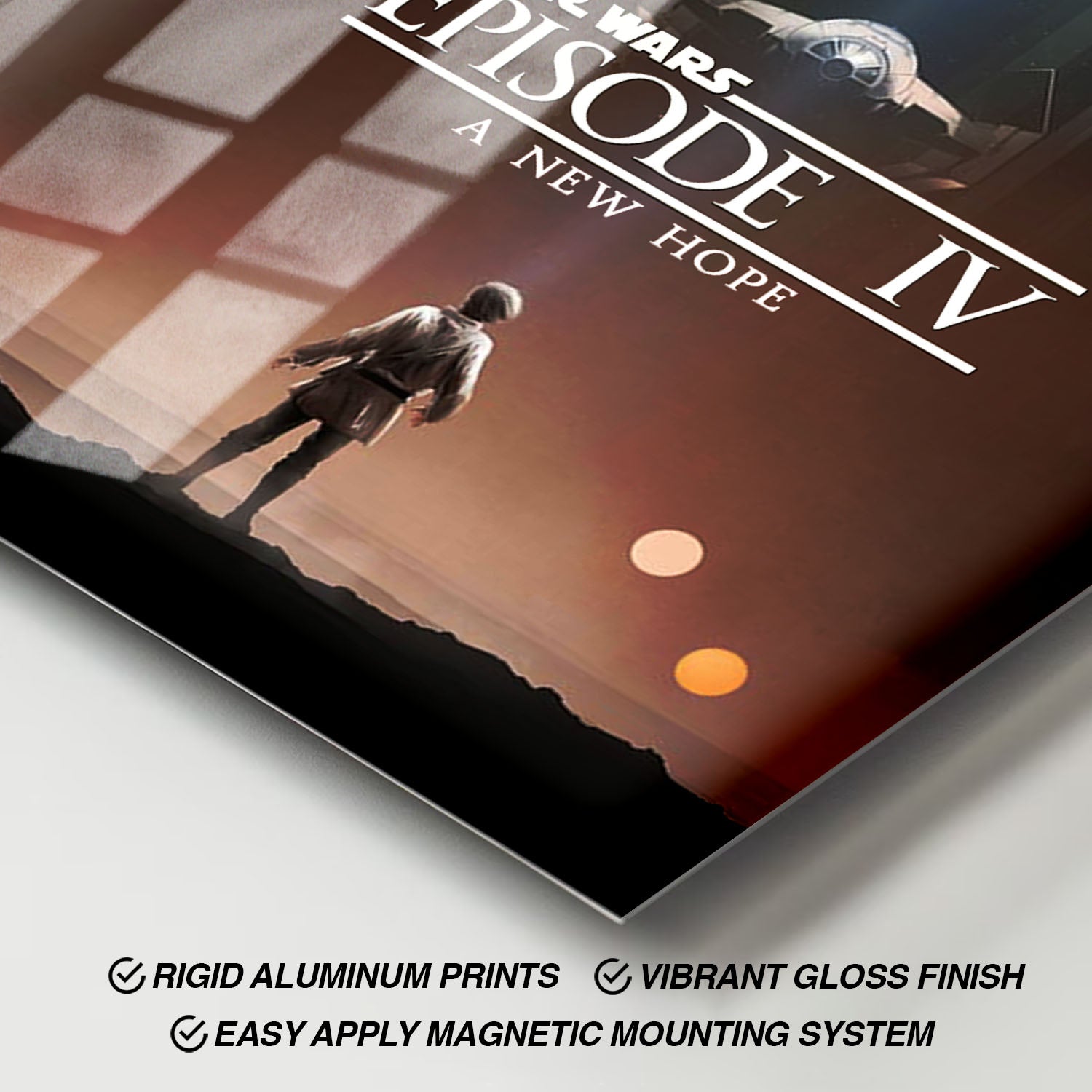 Flex Designs Metal Poster Star Wars Episode IV - A New Hope Theatrical 11 x 17" Home Goods - Movie 1977 Movie Metal Poster