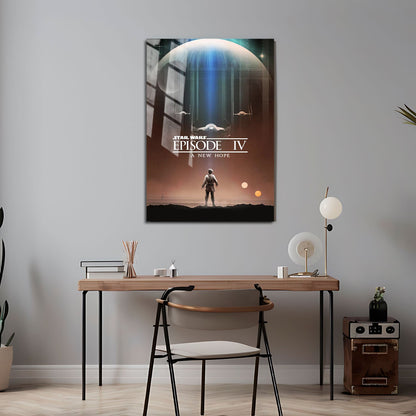 Flex Designs Metal Poster Star Wars Episode IV - A New Hope Theatrical 24 x 36" Home Goods - Movie 1977 Movie Metal Poster