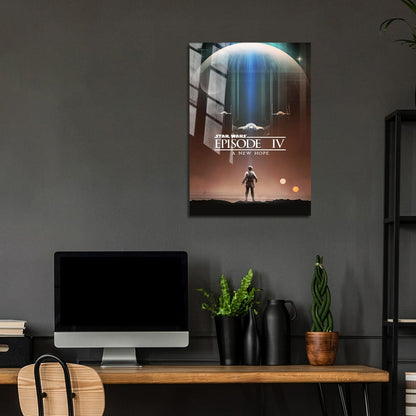 Flex Designs Metal Poster Star Wars Episode IV - A New Hope Theatrical 5 x 7" Home Goods - Movie 1977 Movie Metal Poster