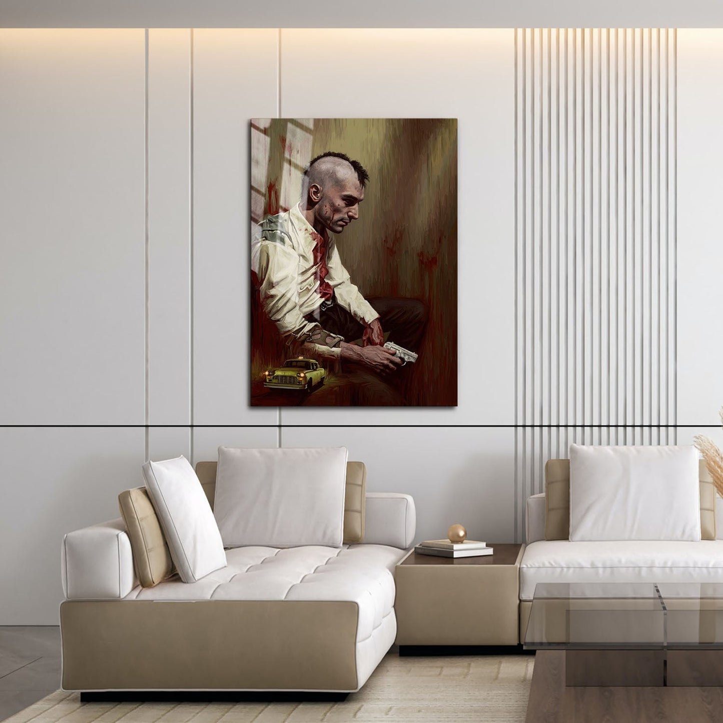 Flex Designs Metal Poster Taxi Driver Key Art 16 x 24" Home Goods - Movie 1976 Movie Metal Poster