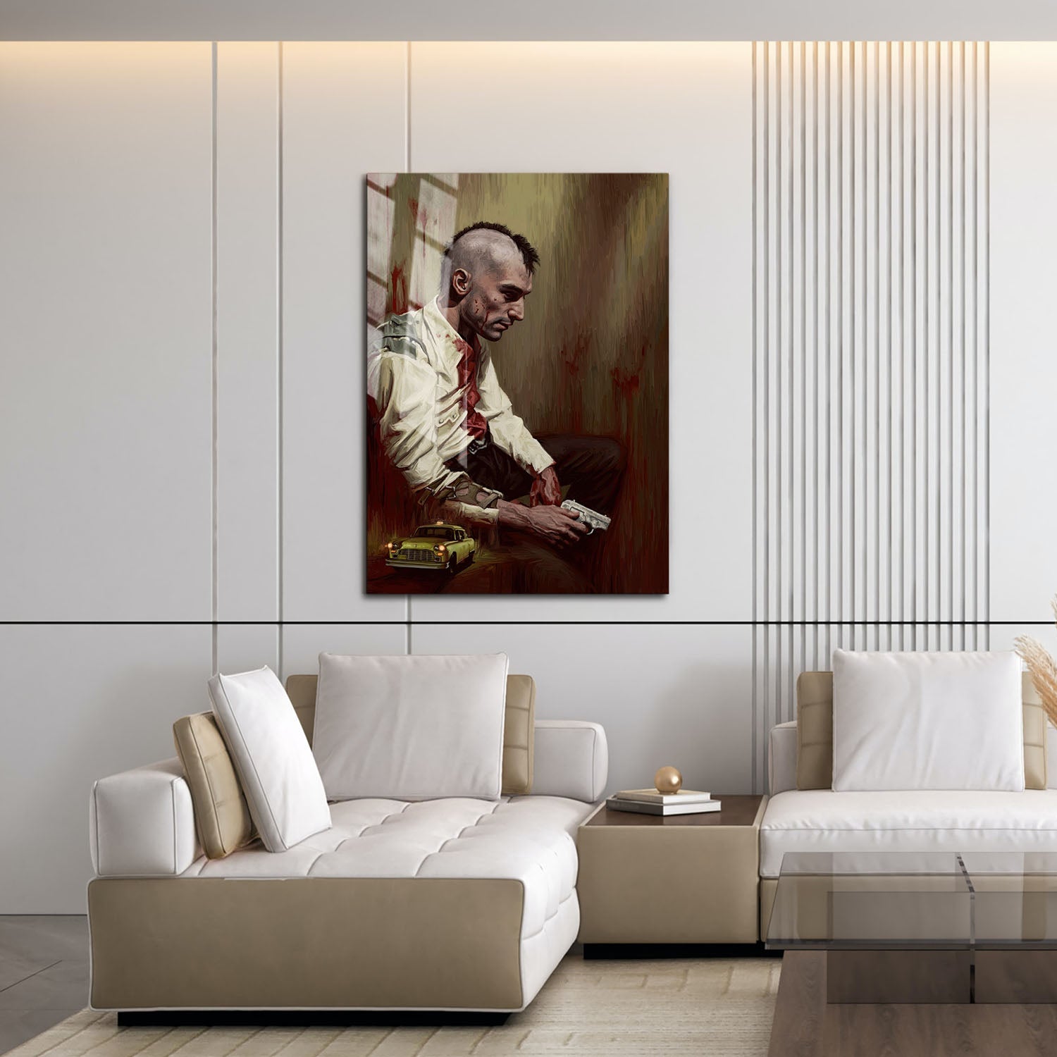 Flex Designs Metal Poster Taxi Driver Key Art 16 x 24" Home Goods - Movie 1976 Movie Metal Poster