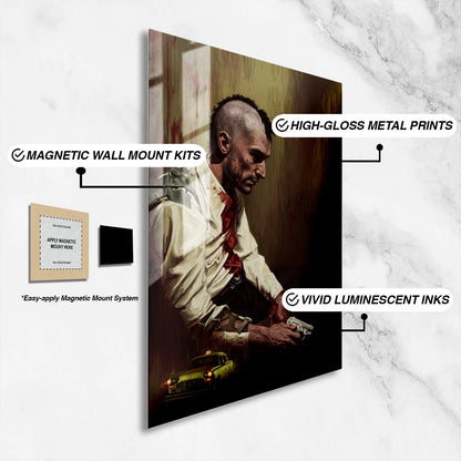 Flex Designs Metal Poster Taxi Driver Key Art 16 x 24" Home Goods - Movie 1976 Movie Metal Poster