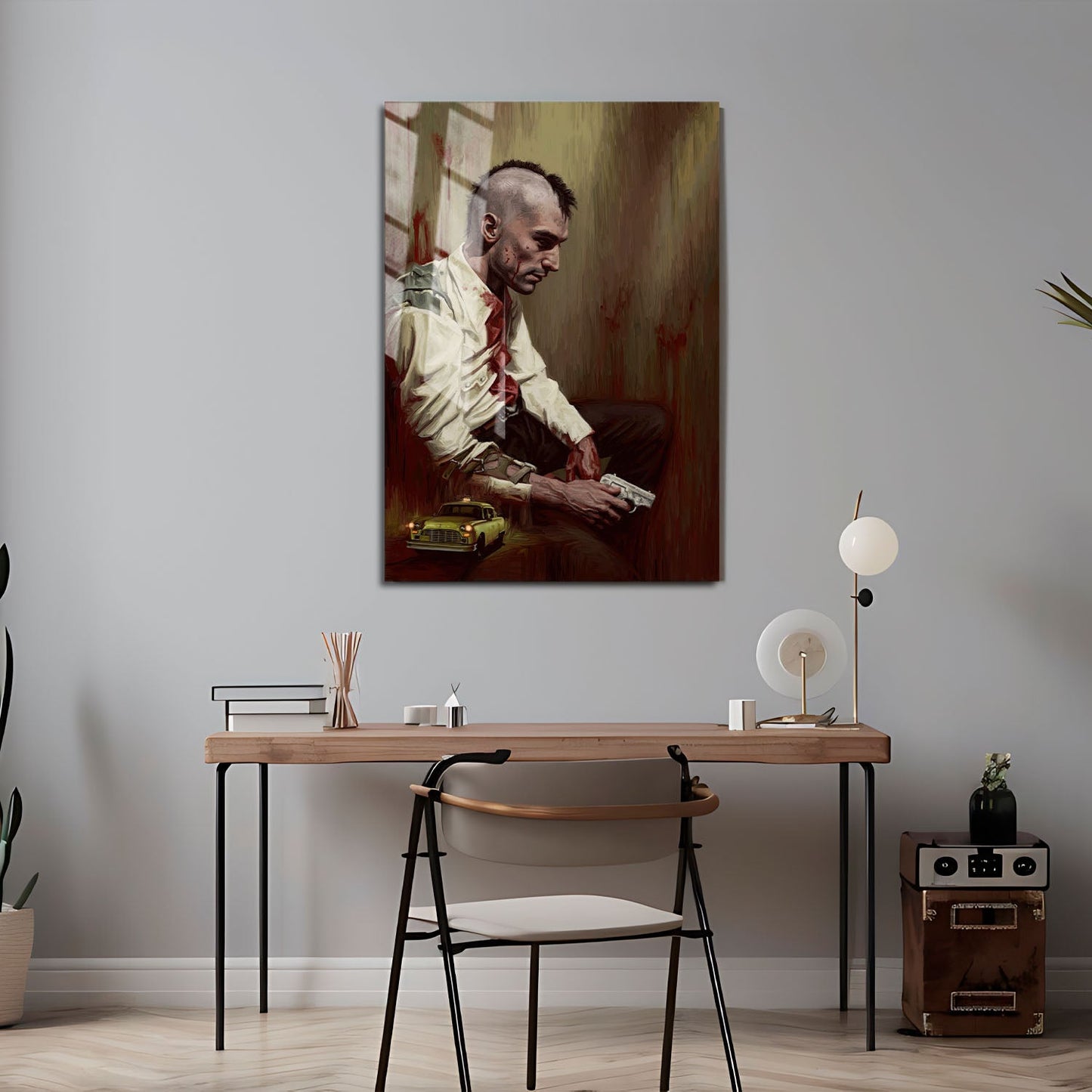 Flex Designs Metal Poster Taxi Driver Key Art 24 x 36" Home Goods - Movie 1976 Movie Metal Poster