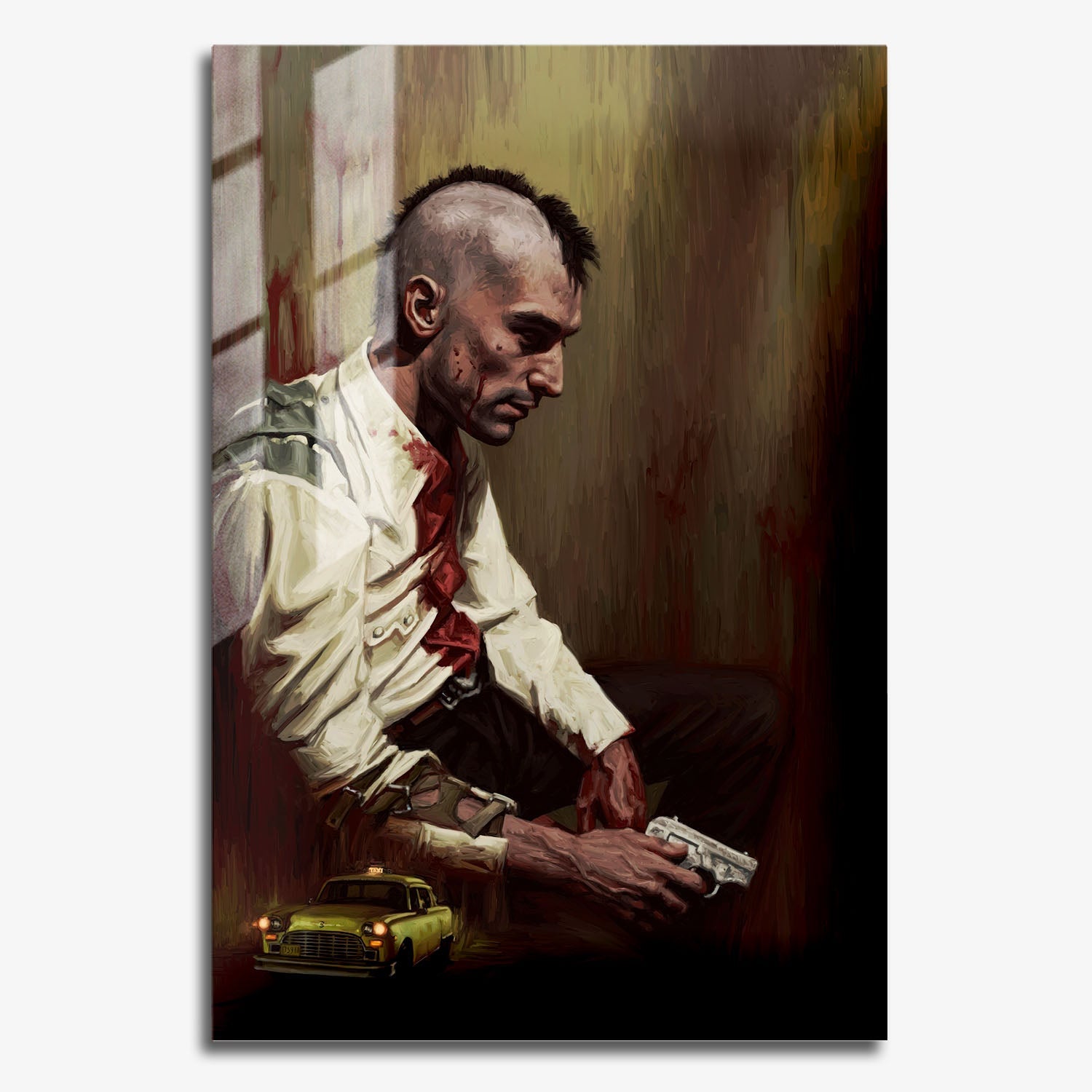 Flex Designs Metal Poster Taxi Driver Key Art 11 x 17" Home Goods - Movie 1976 Movie Metal Poster