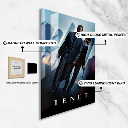 Flex Designs Metal Poster Tenet 16 x 24" Home Goods - Movie 2020 Movie Metal Poster