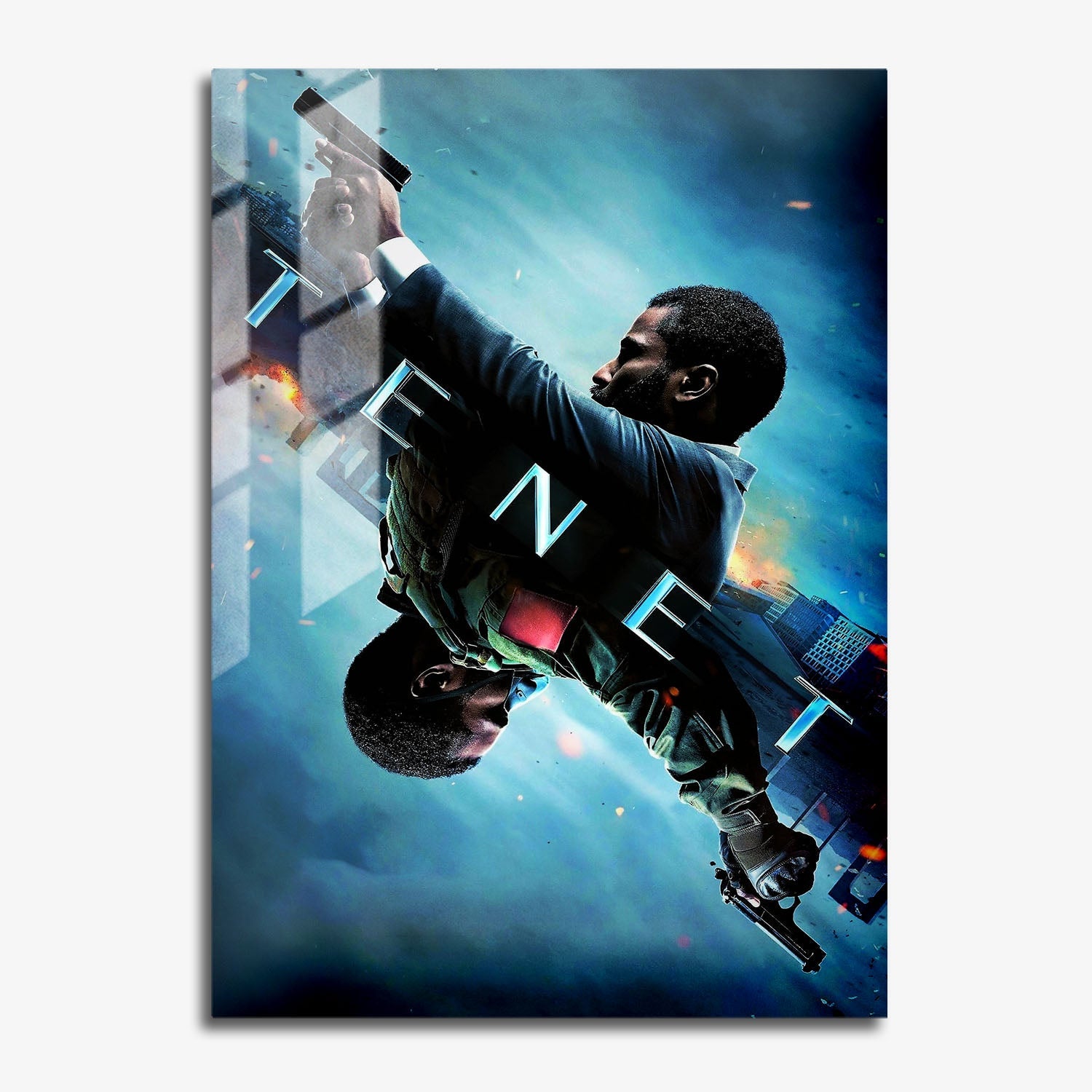 Flex Designs Metal Poster Tenet Cinematic 11 x 17" Home Goods - Movie 2020 Movie Metal Poster