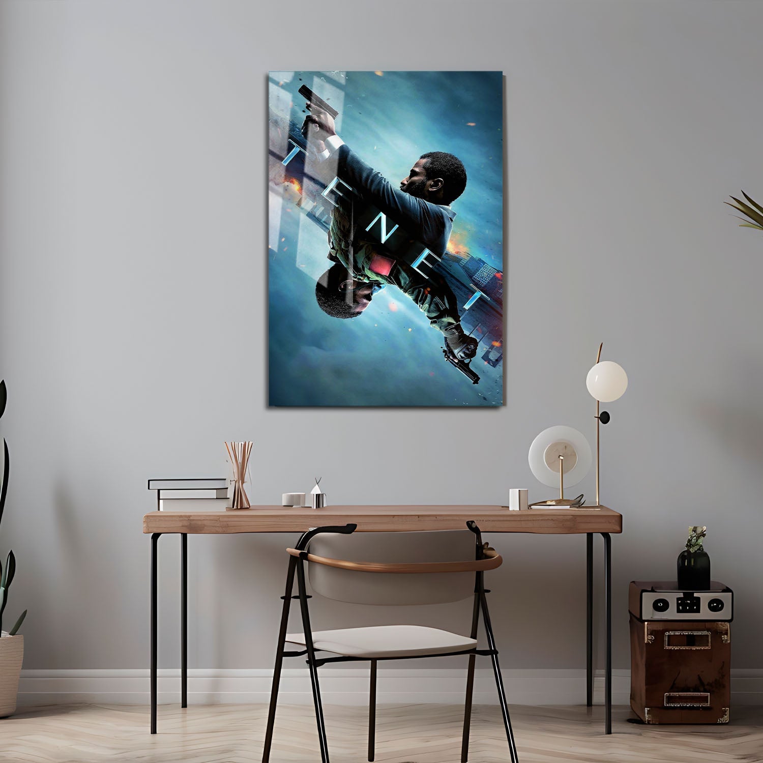 Flex Designs Metal Poster Tenet Cinematic 24 x 36" Home Goods - Movie 2020 Movie Metal Poster