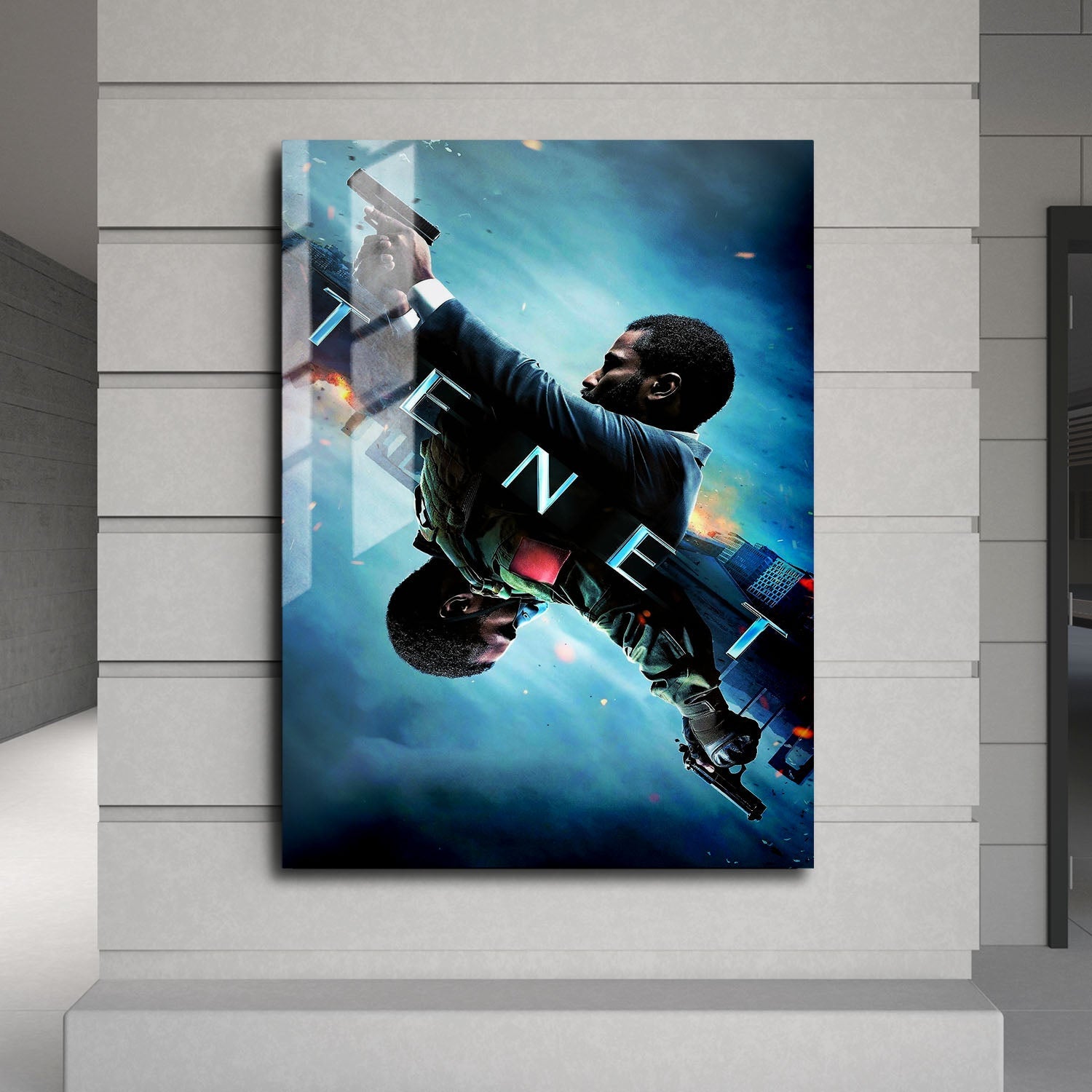 Flex Designs Metal Poster Tenet Cinematic 24 x 36" Home Goods - Movie 2020 Movie Metal Poster
