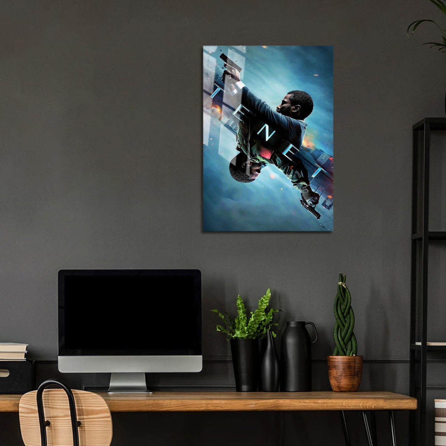 Flex Designs Metal Poster Tenet Cinematic 5 x 7" Home Goods - Movie 2020 Movie Metal Poster