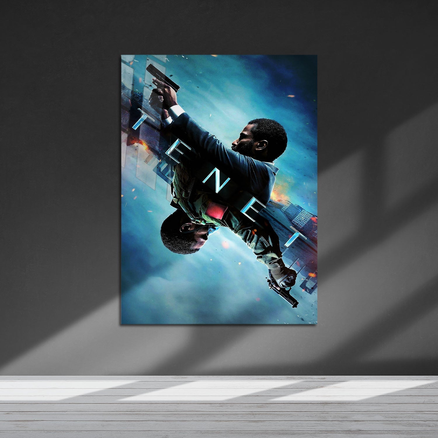 Flex Designs Metal Poster Tenet Cinematic 5 x 7" Home Goods - Movie 2020 Movie Metal Poster