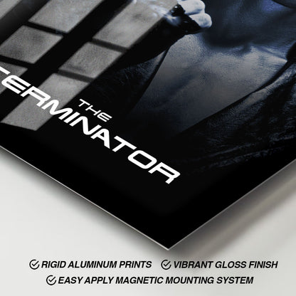 Flex Designs Metal Poster The Terminator B&W 11 x 17" Home Goods - Movie 1984 Movie Metal Poster