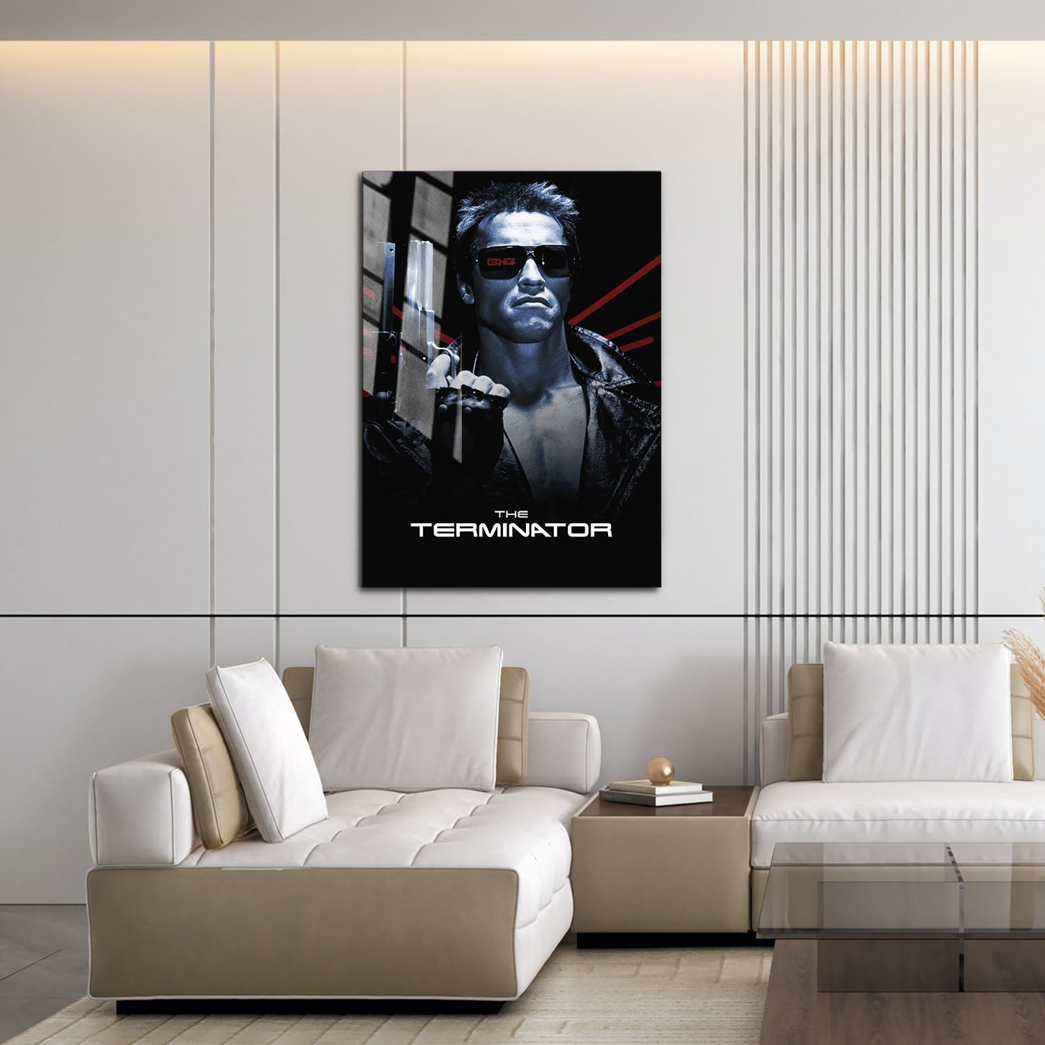 Flex Designs Metal Poster The Terminator B&W 16 x 24" Home Goods - Movie 1984 Movie Metal Poster