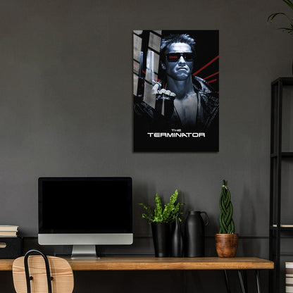 Flex Designs Metal Poster The Terminator B&W 5 x 7" Home Goods - Movie 1984 Movie Metal Poster