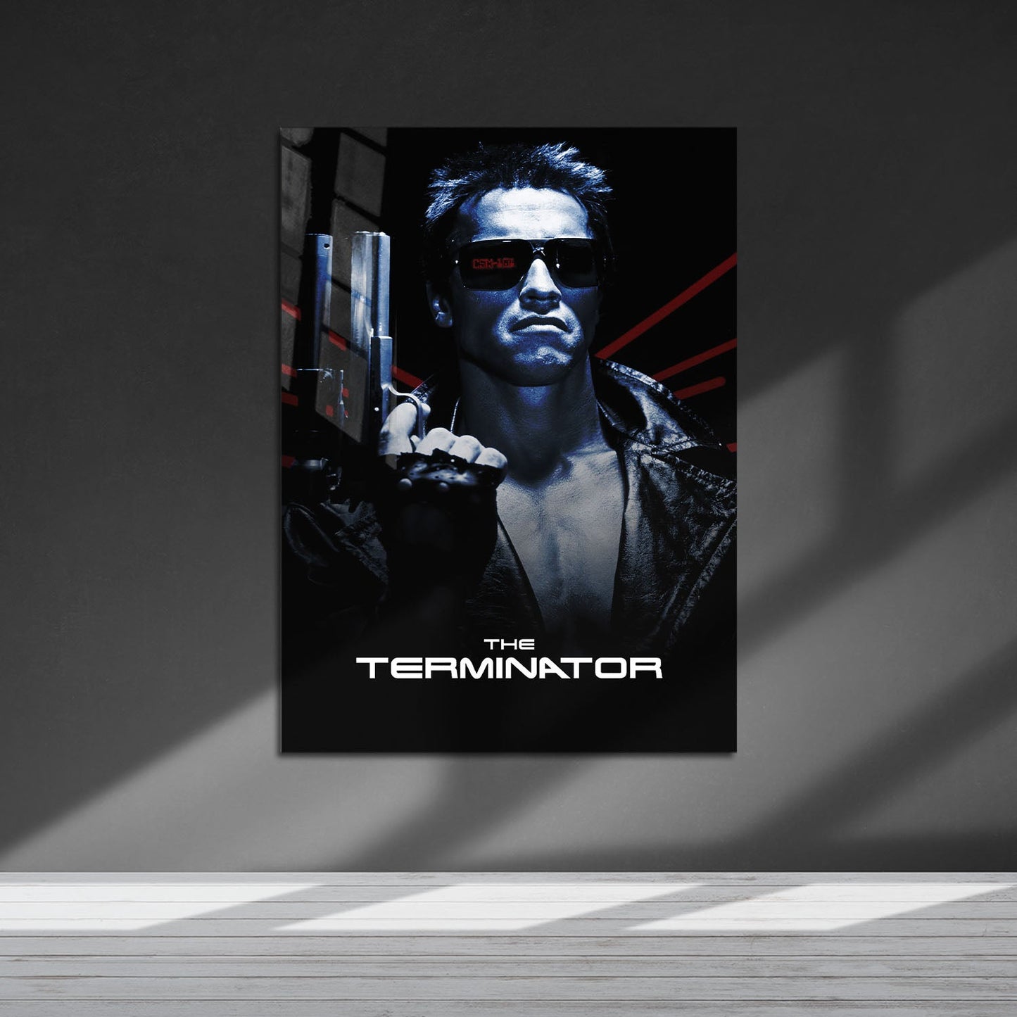 Flex Designs Metal Poster The Terminator B&W 5 x 7" Home Goods - Movie 1984 Movie Metal Poster
