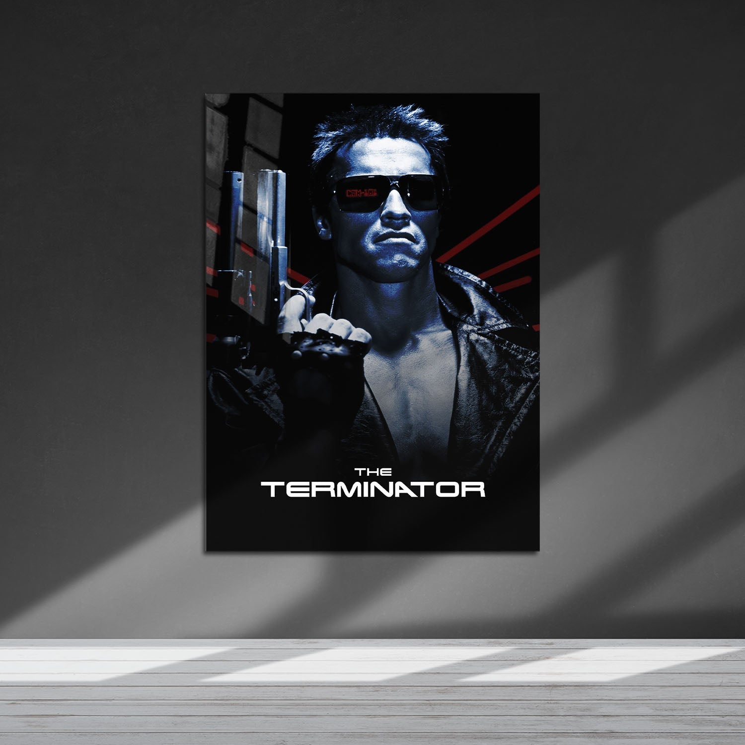 Flex Designs Metal Poster The Terminator B&W 5 x 7" Home Goods - Movie 1984 Movie Metal Poster